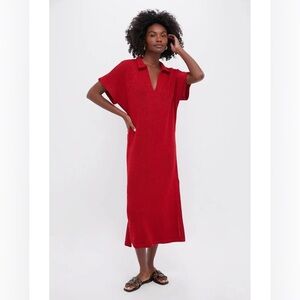NWT - Tuckernuck - Pomander Place / M-L / Maren Knit Polo Dress / Cherry Red